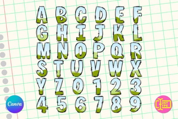 Quirky Doodle Alphabet Canva Frame – Fun and Creative Design for Custom Projects