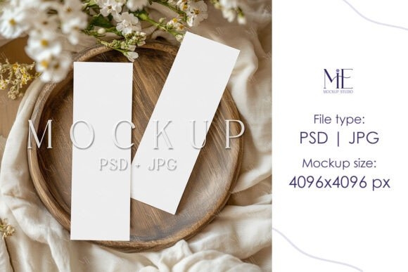 2x6 Photo Booth Mockup & Bookmark Mock Up – High-Quality Design Templates