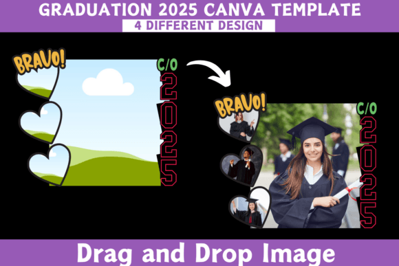 04 Graduation 2025 Canva Frame Template | Customizable & Stylish Designs