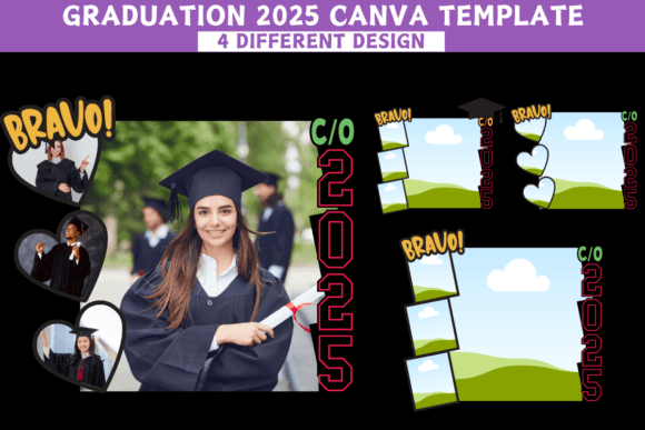 04 Graduation 2025 Canva Frame Template | Customizable & Stylish Designs