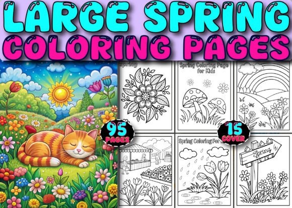 95 Large Spring Coloring Pages for Kids | Fun & Creative Spring Designs