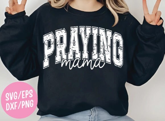 Christian Praying Mama SVG | Faith-Inspired Mom Design for Crafts