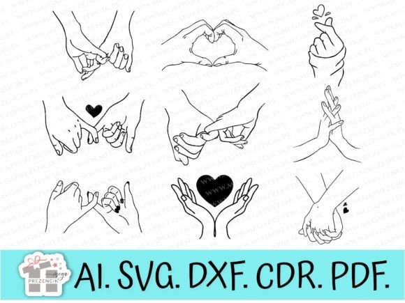 Clipart Holding Hands SVG Bundle | Love-Inspired Designs for Crafts