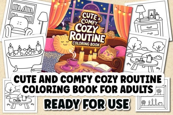 Cute & Comfy Cozy Routine Coloring Book | Relaxing & Fun Designs for All Ages