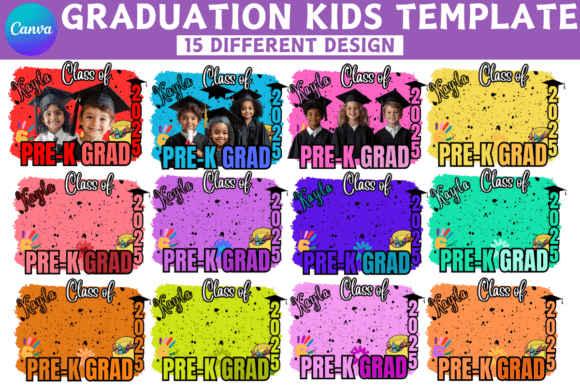 Kids Graduation Canva Editable Template | Fun & Customizable Design for Graduation