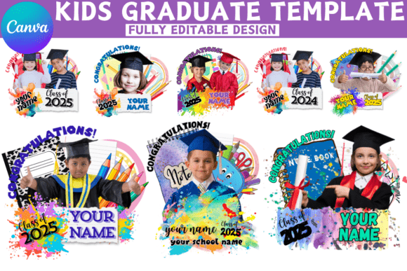 Kids Graduation Designs Canva Template | Customizable & Fun Graduation Templates