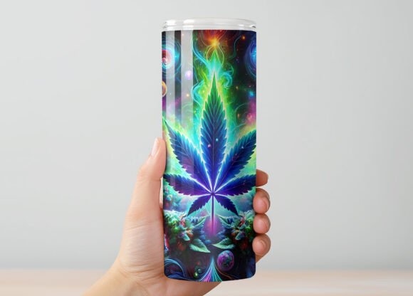 Marijuana Leaf Tumbler Wrap 20oz | Stylish & Customizable Design for Tumblers