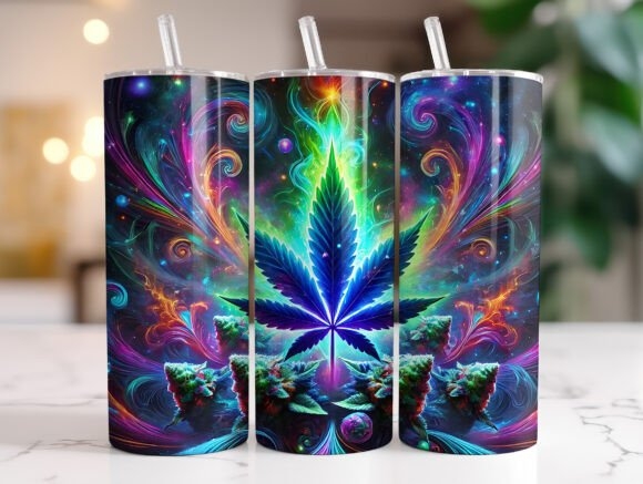 Marijuana Leaf Tumbler Wrap 20oz | Stylish & Customizable Design for Tumblers