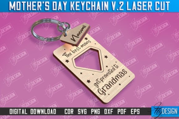 Mother’s Day Keychain Laser Cut Bundle | Customizable & Heartfelt Gifts