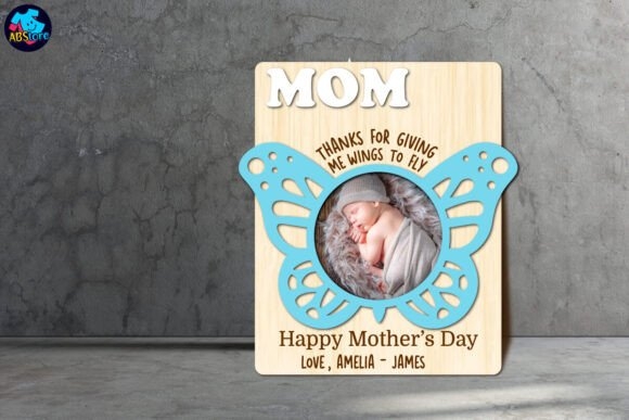 Mother's Day Photo Frame Laser Cut | Customizable & Thoughtful Gift for Mom