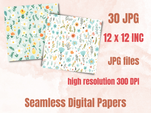 Seamless Easter Floral Pattern Paper | Beautiful & Vibrant Designs for Crafts