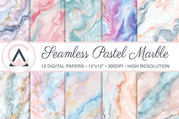 Seamless Luxury Pastel Marble Background | Elegant & Stylish Digital Paper