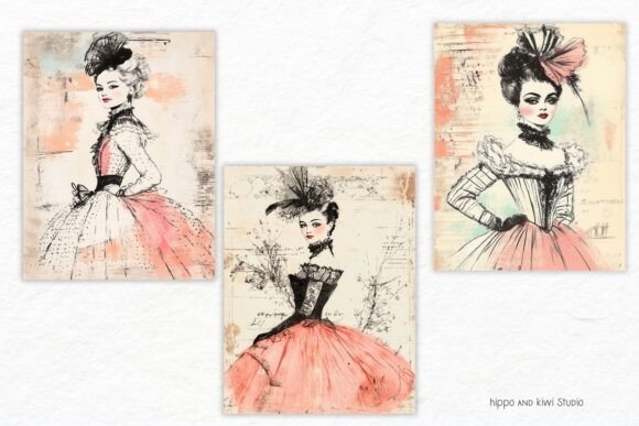 Timeless Couture Junk Journal Papers | Elegant & Vintage Designs for Crafting