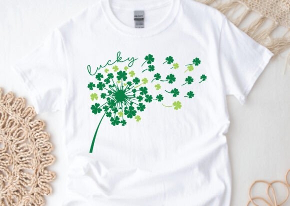 St Patricks Day Dandelion SVG,Clover SVG