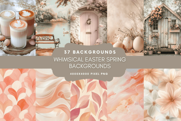 Whimsical Easter Spring Backgrounds – Playful and Colorful Designs for DIY Projects