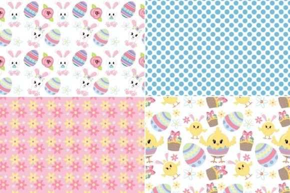 Easter Seamless Patterned Digital Paper – Fun and Festive Designs for DIY Projects