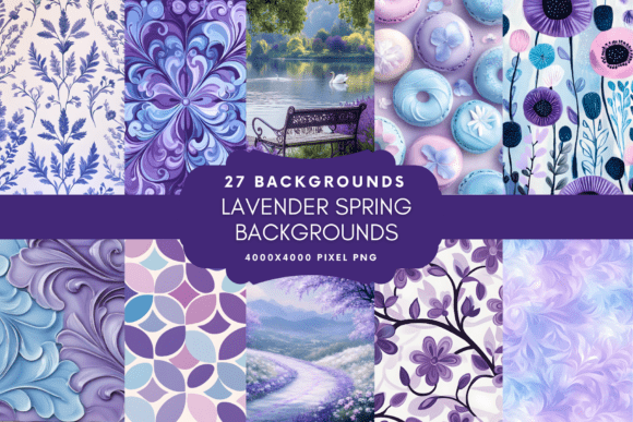 Lavender Spring Backgrounds – Beautiful Floral Designs for DIY Projects