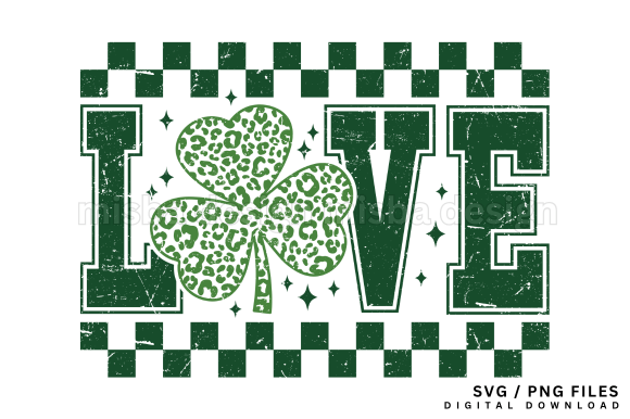 Retro Love SVG PNG – St. Patrick’s Day PNG Designs for DIY Projects and Crafts