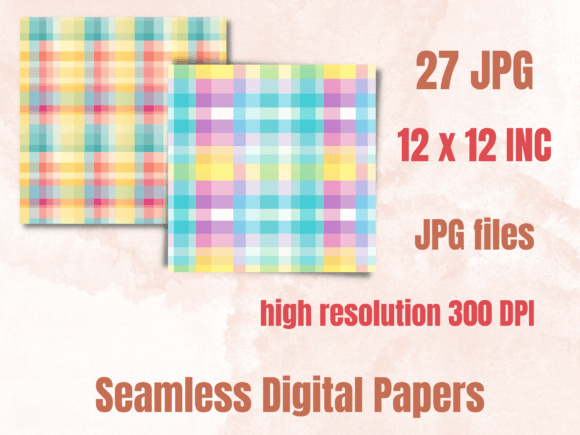 Seamless Easter Plaid Pattern Paper – Festive Plaid Designs for Easter Crafts