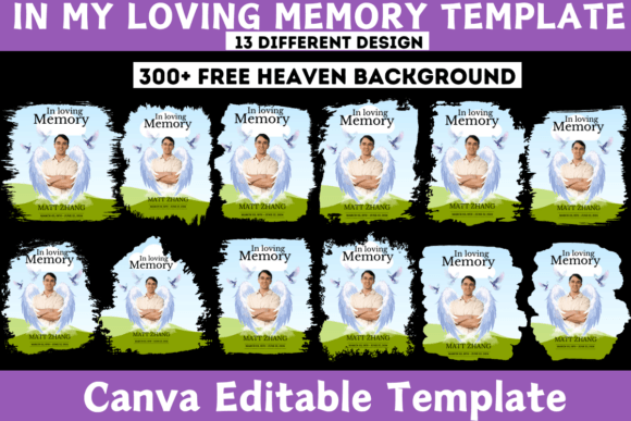 35In Loving Memory Design – Canva Editable Template for Custom Tributes