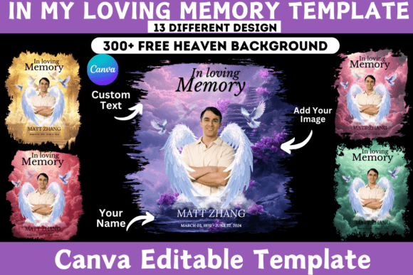 35In Loving Memory Design – Canva Editable Template for Custom Tributes