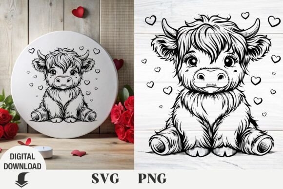 Highland Cow SVG – Love Cow Design for Custom Projects