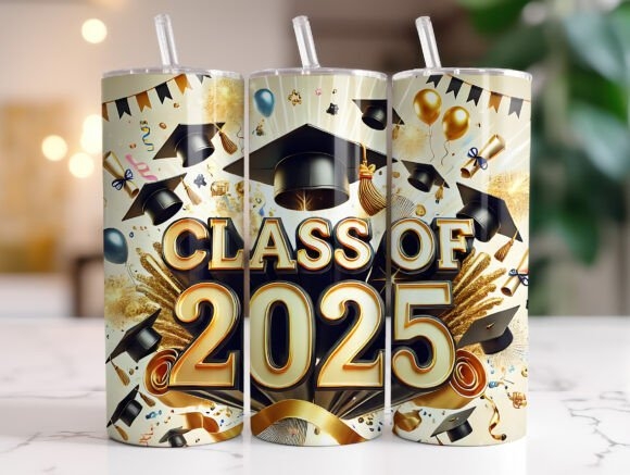 Senior Graduation Class of 2025 Tumbler – Custom Design for Graduation Celebrations