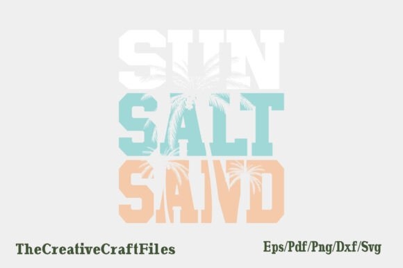 Sun Salt Sand Summer SVG PNG – Customizable Design for Summer Projects