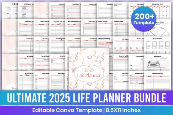 Ultimate 2025 Life Planner Bundle – Comprehensive Planning for Adults